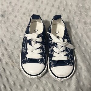Kids Navy and White Sneakers
